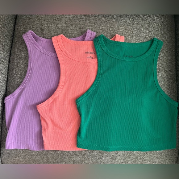 Wild Fable Women Slim Fit Ribbed Tank Tops (3) M - Picture 1 of 8